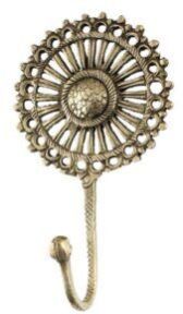 Golden Sunflower Wall Brass Decorative Hook