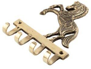 Retro Forest Brass Horse Solid Brass Animal Wall Hook