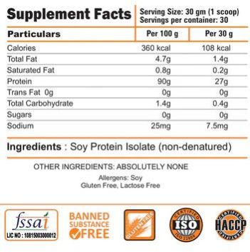 100% Soy Protein Isolate