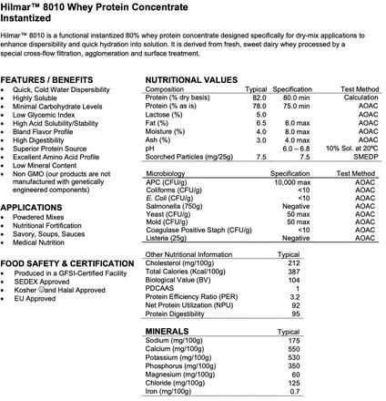 Hilmar Instantized Whey Protein Concentrate 80%