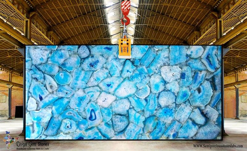 Aqua Blue Agate Slab