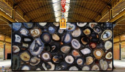 Black Agate Giant Slab