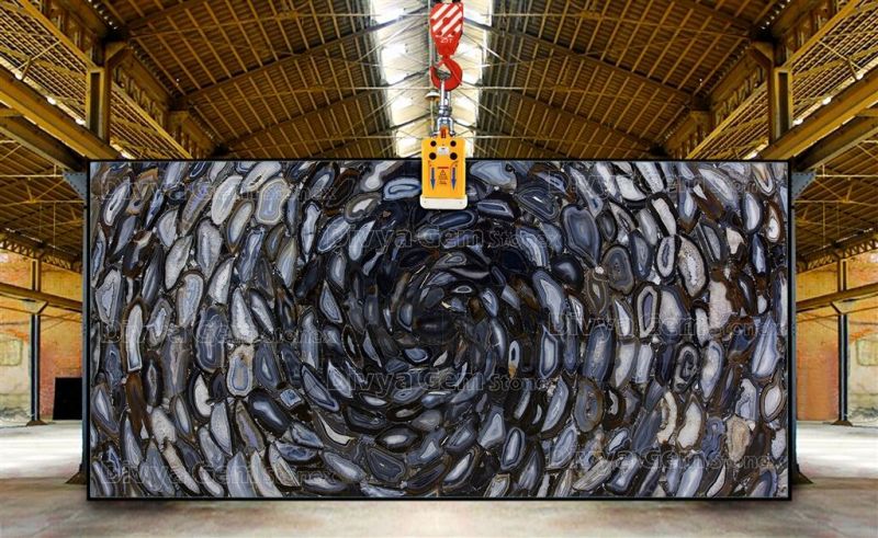Black Agate Tornado Slab