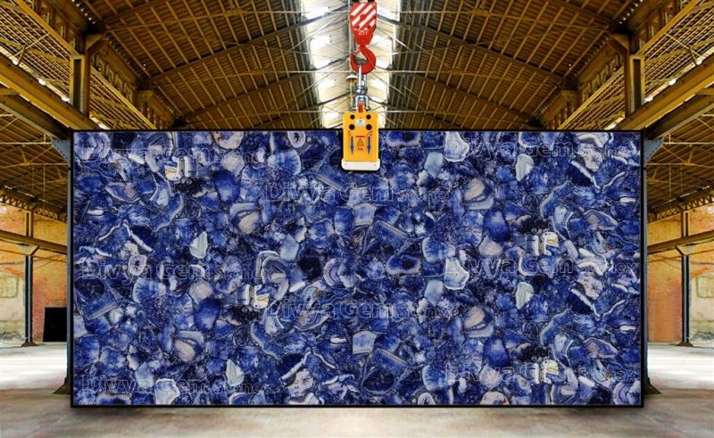 Crystal Blue Agate Slab
