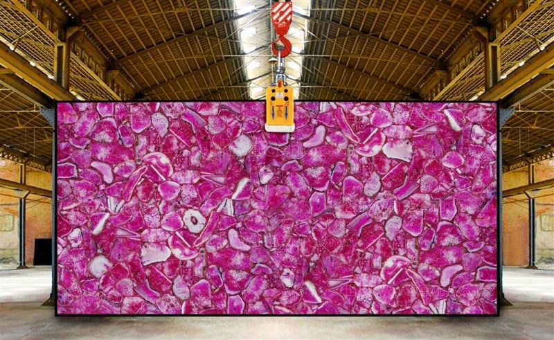 Crystal Magenta Agate Slab