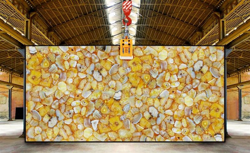 Crystal Yellow Agate Slab