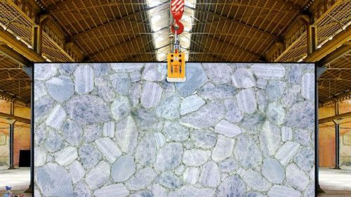 Ice Blue Calcite Slab