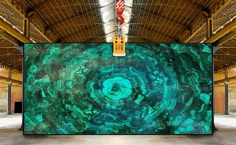 Malachite Flower Slab