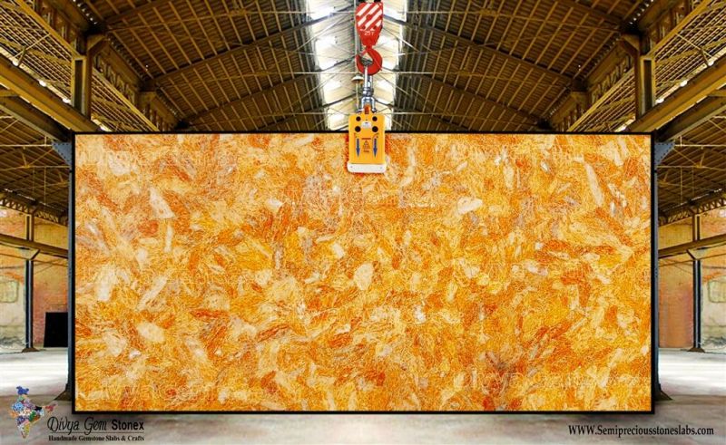 Orange Calcite Slab