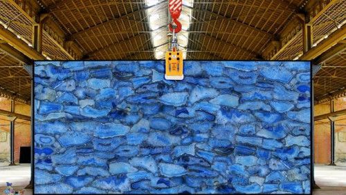 Wild Blue Agate Slab