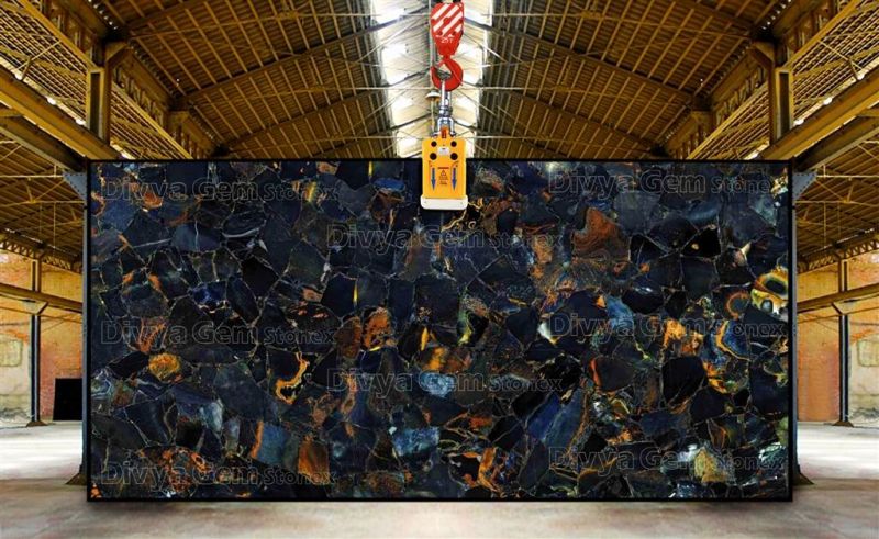 Wild Tiger Eye Blue Slab