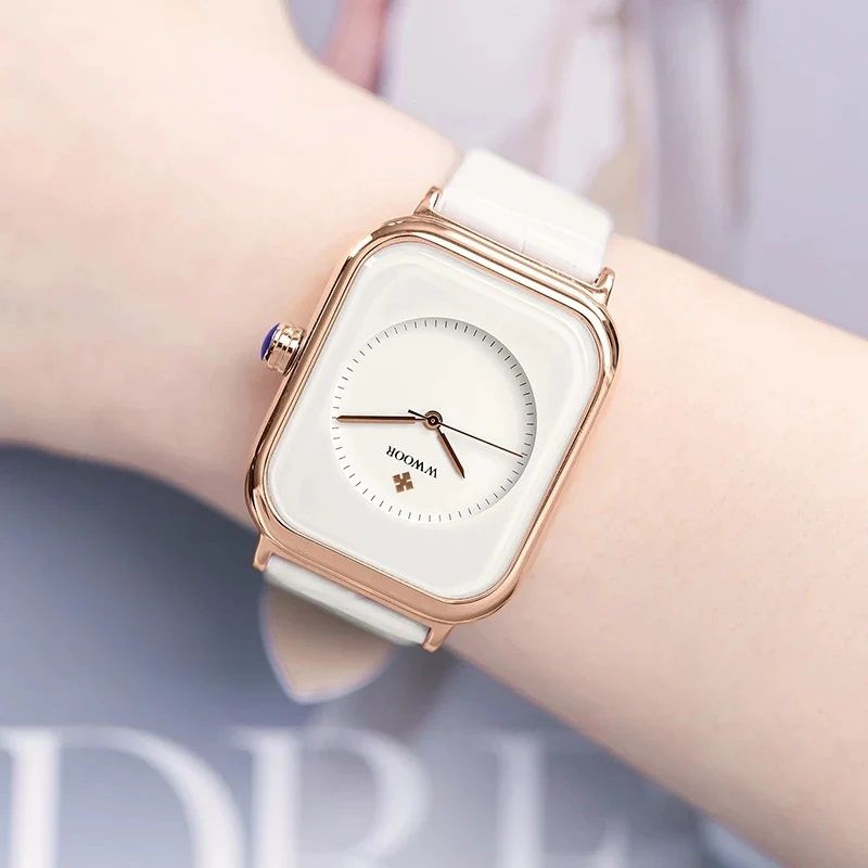 Delilah White Leather Watch