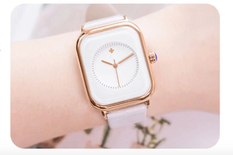 Delilah White Leather Watch