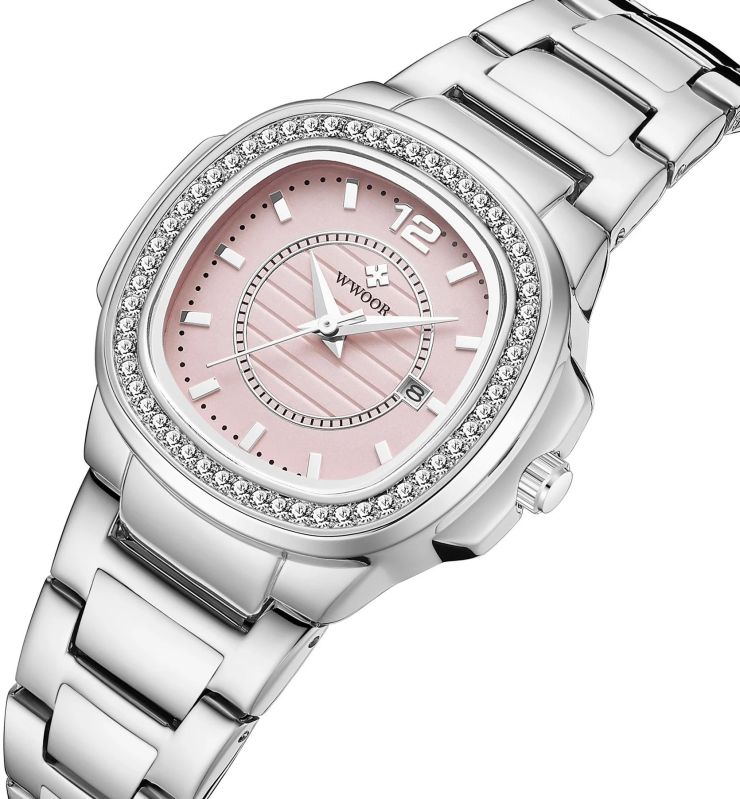 White Pink Dual Tone Watch