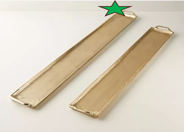 Metal Long Decorative Tray