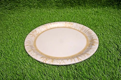 Melamine Opal White Printed Dinner Plate