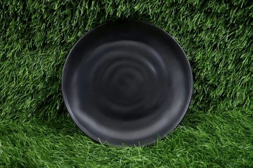 11 Inch Melamine Matt Black Dinner Plate