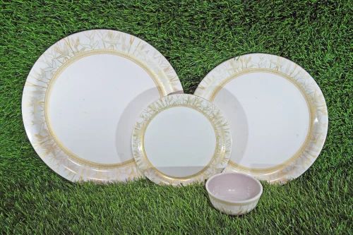 Melamine Golden Antique Printed Plate Set