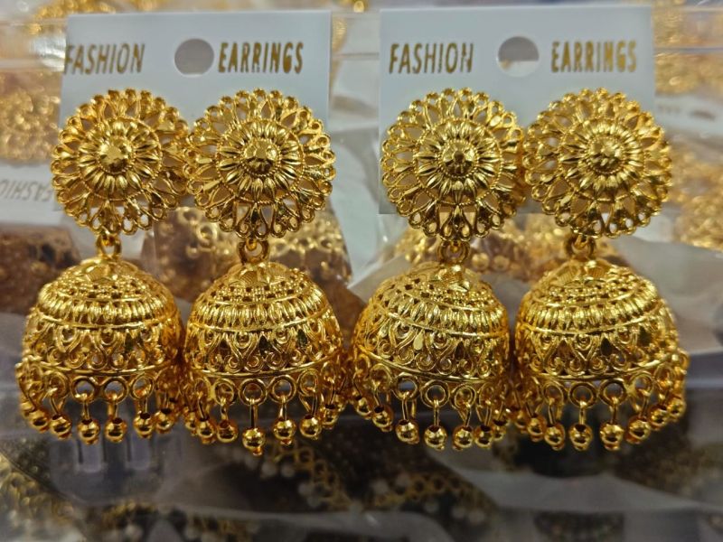 Golden Oxidised Earrings