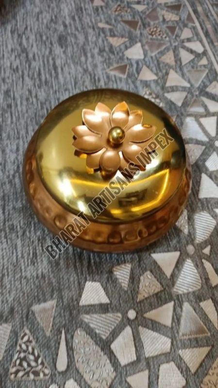 Round Brass Decorative Gift Jar