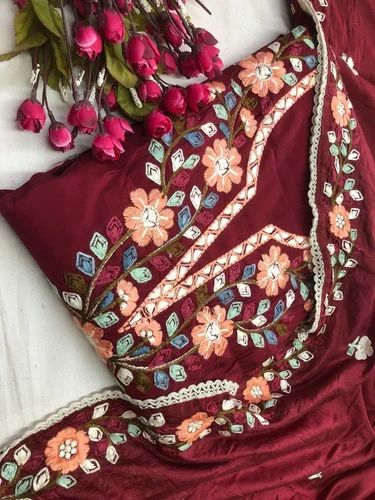 Ladies Embroidered Unstitched Suit