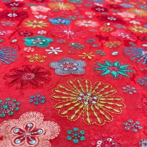 Embroidered Polyester Fabric