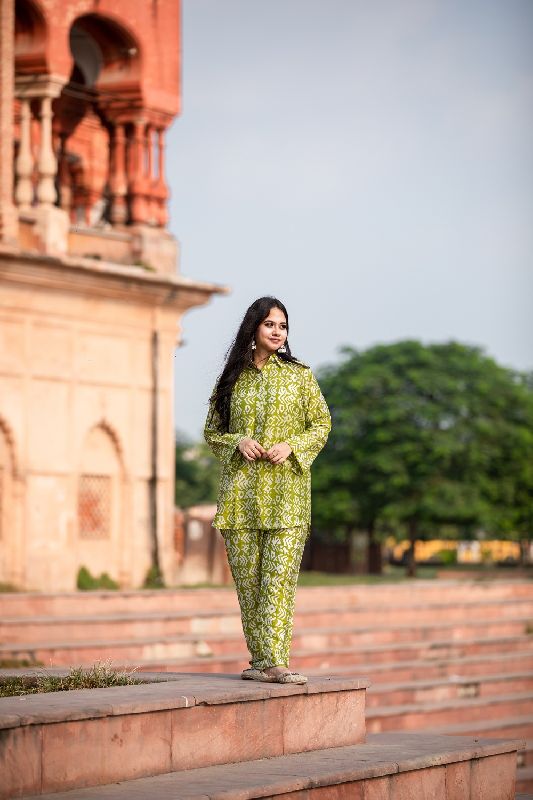 Ladies Printed Cotton Co-Ord Set