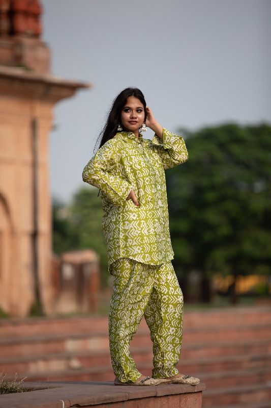 Ladies Printed Cotton Co-Ord Set