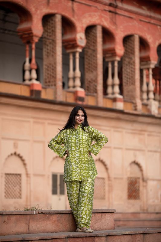 Ladies Printed Cotton Co-Ord Set