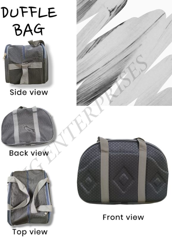 16 Inch Grey Polyester Duffle Bag