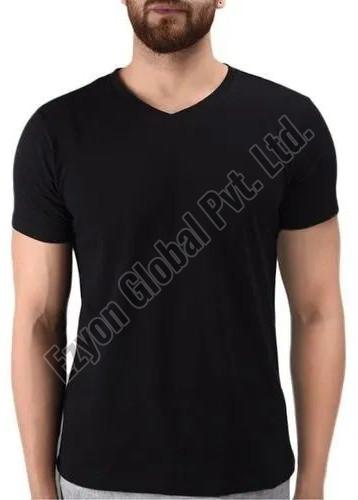 Mens V Neck Plain T Shirt