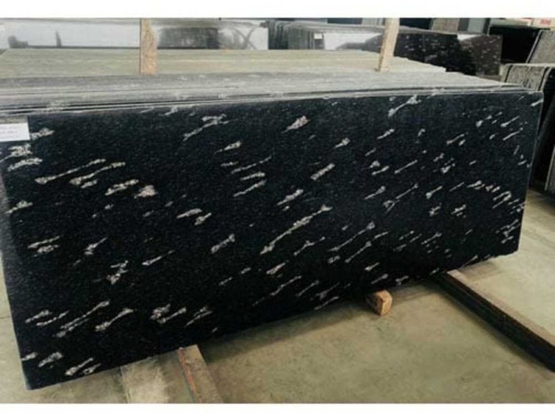 Fish Black Granite Slab