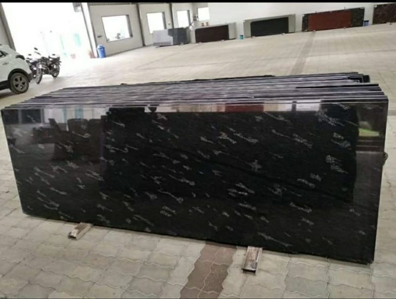 Fish Black Granite Slab