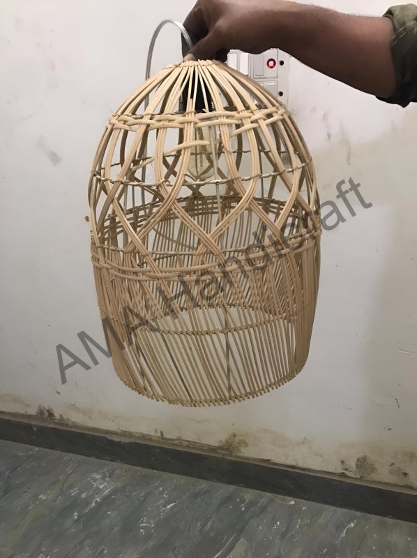 Oval Shape Rattan Pendant Dome Hanging Lamp