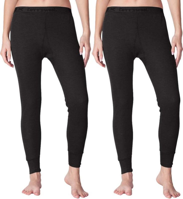 Lux Cottswool Black Mens Thermal Lower