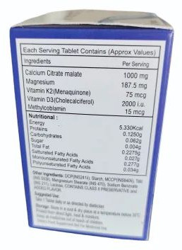 Calcium Citrate Malate, Vitamin K2 With Vitamin D3 Tablet