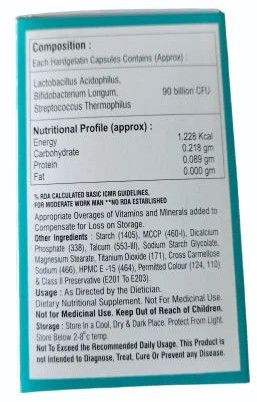 Lactobacillus Acidophilus, Bifidobacterium Longum and Streptococcus Thermophilus Capsule