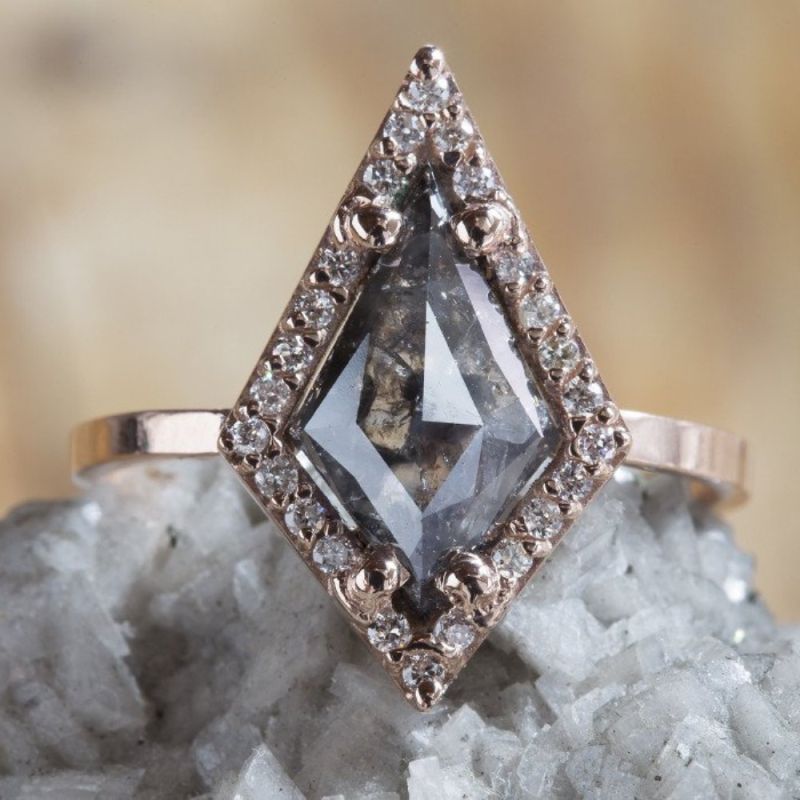 Salt and Pepper Diamond Rings