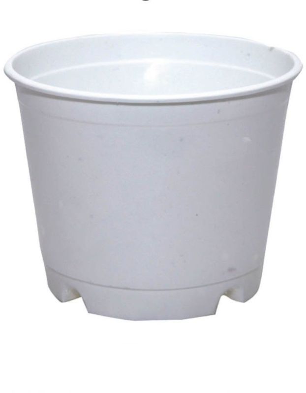 Nursery White Plastic Pot