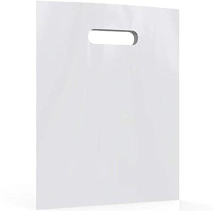 White Kraft Paper Medical Bag With D-cut Handle 110