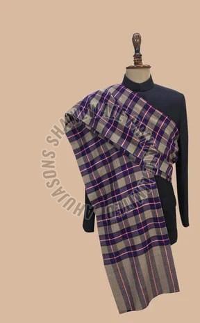 Mens Checked Pashmina Shawl