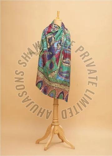 SKU AS01366610 Kalamkari Pashmina Shawl