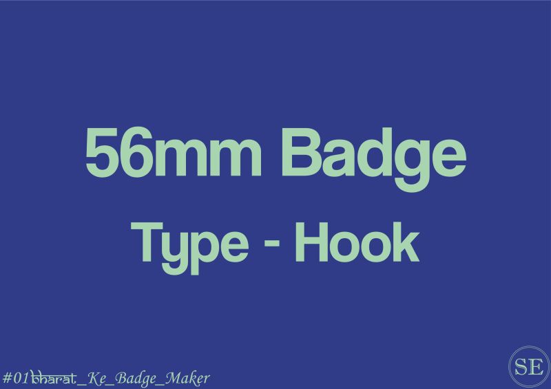 56mm Customized Button Badge With Hook