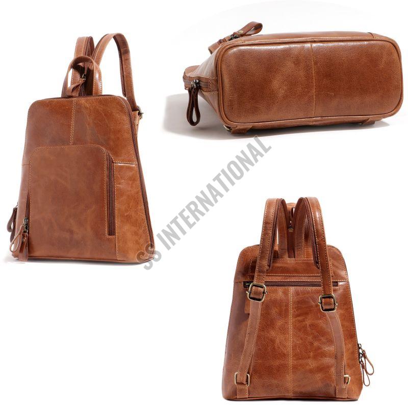 Ladies Tan Backpack Bag