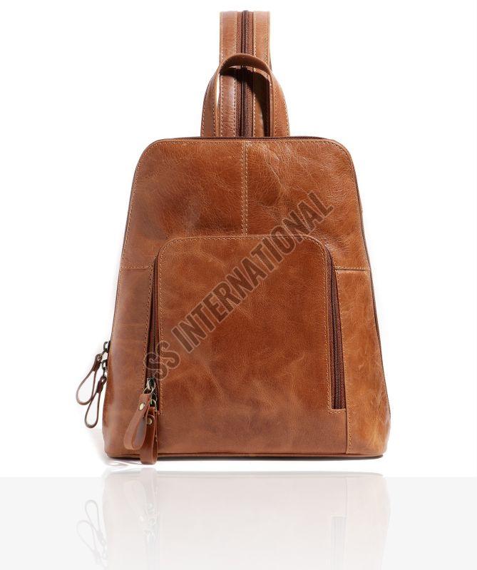 Ladies Tan Backpack Bag