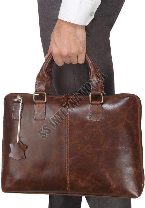 CL-107 BRN Leather Laptop Bags