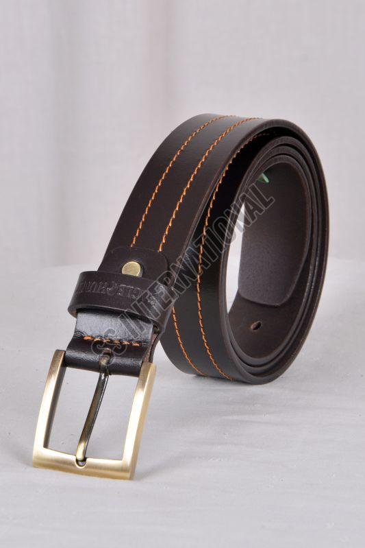 Mens Black Formal Wear Leather Belt