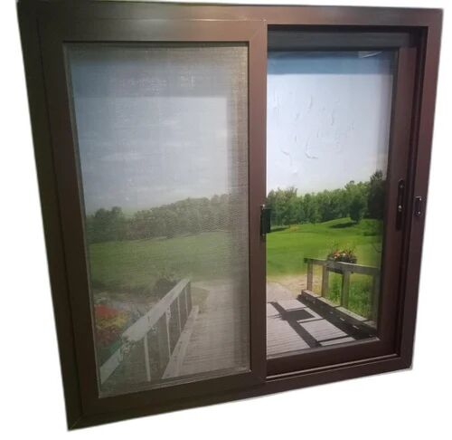 Brown UPVC Sliding Windows