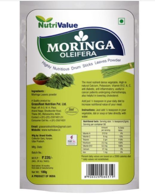 100g Nutri Value Moringa Leaves Powder