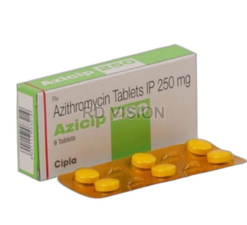 Azicip 250mg Tablets, Packaging Type : Blister